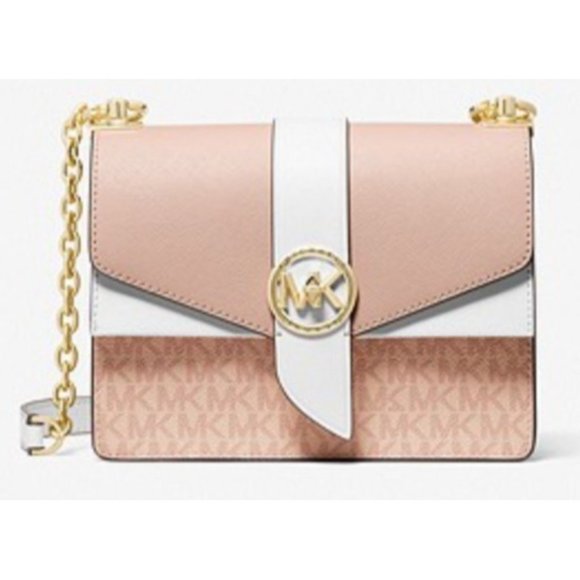 Michael Kors Greenwich Small Convertible Crossbody New With Defects